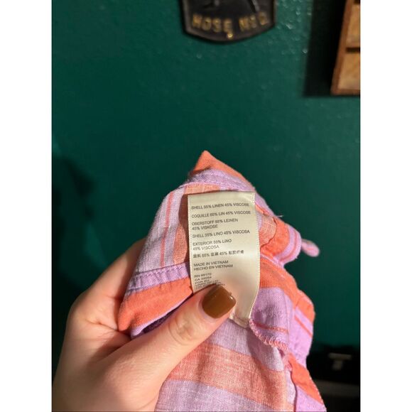 Free People Play It Cool Striped Shirt Sz Small - Picture 6 of 6